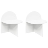 vidaXL Noptieră 2 pcs Alb 40 x 35,5 x 45,5 cm Lemn prelucrat 8001132
