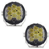 Set 2 Proiectoare LED auto Off-Road 230W, 12V-80V, lumina alb-galbena, BZRSH, IPF