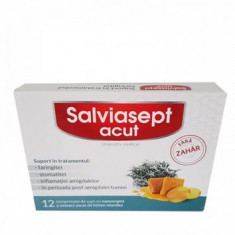 Salviasept Acut, fara zahar, 12 comprimate, Zdrovit