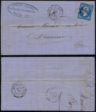 France 1864 Cover + Content Moulins-sur-Allier to Drucourt Railroad cancel D.783