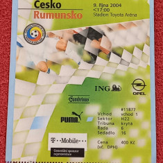 Bilet meci fotbal CEHIA - ROMANIA (09.10.2004)