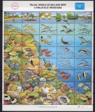 PALAU 1986 FAUNA MARINA PESTI SCOICI CORALI HOMARI, Nestampilat