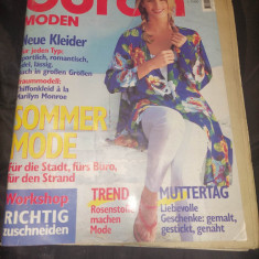 Revista de moda BURDA-originala-luna 5/1996,de colectie,in Germana,supli.Romana
