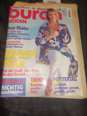Revista de moda BURDA-originala-luna 5/1996,de colectie,in Germana,supli.Romana foto