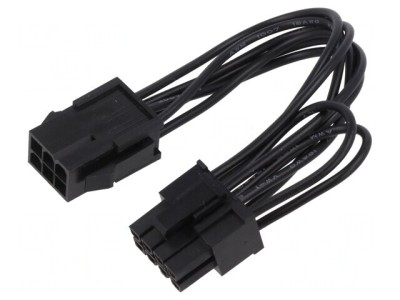 Cablu de Alimentare PCIe 6pin la 8pin 0,15m foto