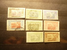 Serie mica Coasta de Fildes 1922 colonie franceza ,Laguna - 8 valori stampilate