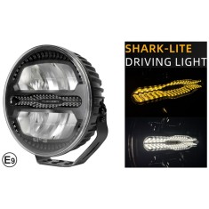 Proiector LED auxiliar halogen O228mm 12-24V, 175W, 11000 lm, DRL portocaliu alb si lumina de avertizare cu 4 moduri E-mark IP67 69K