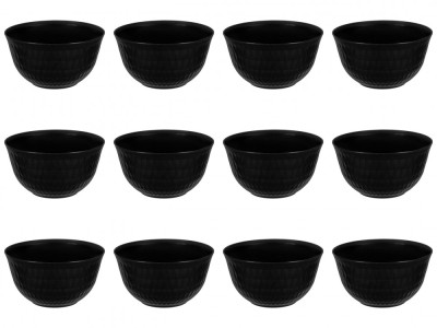 Set boluri, 12 piese, 4.5 l, Plastic, Negru foto
