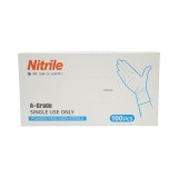 Manusi din nitril albastre nepudrate cu textura aderenta pe degete, marimea S 100 buc/cutie