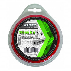 Fir pentru trimmer rotund Raider, 3 mm x 12 m, fir metalic, porfil patrat