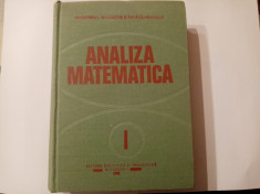 ANALIZA MATEMATICA-MANUAL-UNIV. BUCURE?TI (NICOLESCU/MARINESCU/MARCUS) VOL.1 foto