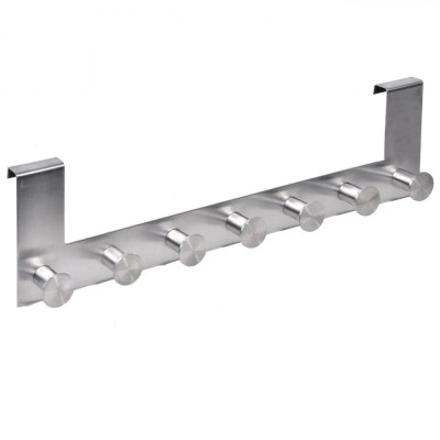 Cuier din Inox cu 7 Carlige, Montare pe Perete sau Usa, 40 cm foto