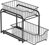 Cumpara ieftin Raft organizator cu sertar Negru Songmics 36x21x31.5 cm