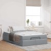VidaXL Cadru de pat cu saltea Gri deschis 120 x 200 cm țesătură 3399480