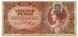 Ungaria 10 000 10000 Pengo 1945 P-119b Seria 078914