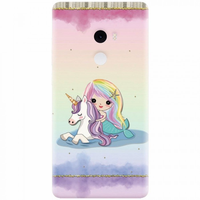 Husa silicon pentru Xiaomi Mi Mix 2, Mermaid Unicorn Play