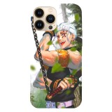 Husa compatibila cu Apple iPhone 15 Pro Max model Uzui Tengen Sound Hashira, Silicon, TPU, Viceversa, Transparent, Carcasa