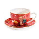 Ceasca portelan multicolor in cutie cadou Craciun IM 9x6.5 cm, 230 ml
