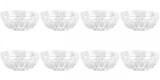 Set boluri, 8 piese, 180 ml, Plastic, Transparent