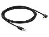 Cablu USB 2.0 A - B Mini 90&deg; st&acirc;nga/dreapta DELOCK, 2m, dublu ecranat