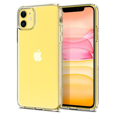 Husa Spigen Cristal Lichid1 pentru Apple iPhone 11 Transparent foto
