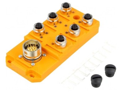 Cutie de conexiuni M12 PIN 5 soclu 4A IP67 60VDC foto