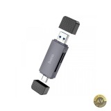 Cititor Card USB/USB-C Hoco HB45 SD/MicroSD USB 3.0 Gri
