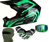 Set casca moto-atv-trotineta-enduro+Ochelari+Manusi+Cagula ,marimi disponibile S,M si L, Oem