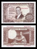 SPANIA █ bancnota █ 100 Pesetas █ 1953 █ P-145 █ UNC █ necirculata