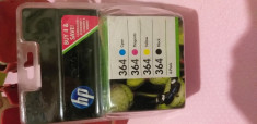 Set de 4 cartuse inkjet originale HP 364 (negru, cian, magenta, galben) foto