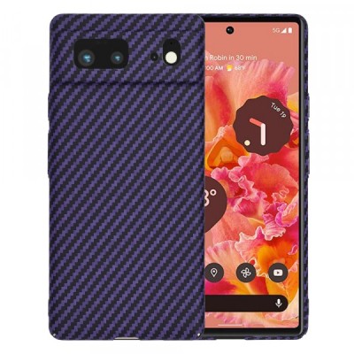 Husa pentru Google Pixel 6, Techsuit, Carbonite FiberShell, Mov foto