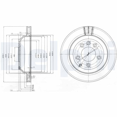 DELPHI BG3775C Disc frana foto