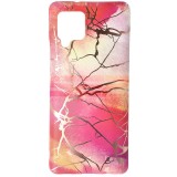 Husă Samsung Galaxy A42 5G, TPU, IMD, Matte Gold, Design 05