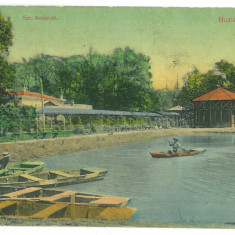 1342 - BUZIAS, Timis, baile, boats, Romania - old postcard - used - 1916