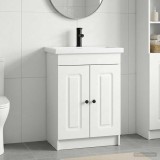 Cumpara ieftin Set de mobilier pentru baie Alb 56 x 37,5 x 81 cm