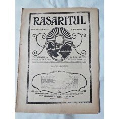 Revista Rasaritul, anul VII, nr.9-12/1924 (din cuprins, proza de V.Militaru)