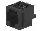 Soclu RJ45 8p8c cu Blocare Panou THT Drept
