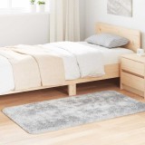 Covor shaggy cu pom &icirc;nalt, NAVARRA, gri argintiu, 80x150 cm