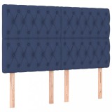 Cumpara ieftin Tablii de pat, 4 buc, albastru, 80x7x78/88 cm, textil