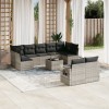 Gossi set canapele de gradina cu perne 10 piese gri deschis poliratan