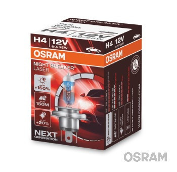 BEC 12V H4 60/55 W NIGHT BREAKER LASER NextGen +150% OSRAM 10230