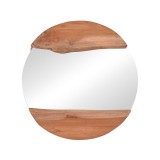 Cumpara ieftin Oglinda Alkmen din lemn de tec in nuanta naturala 60x60x4 cm