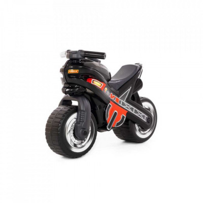 Motocicleta fara pedale, MX-ON, neagra, 70x30x49,3 cm, Polesie foto