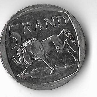 Moneda 5 rand 1998 - Africa de Sud foto