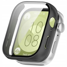 [Pachet 360??A?] Husa + folie Huawei Watch Fit 3 Techsuit Defense, negru foto
