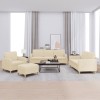 VidaXL Set de canapele cu perne, 4 piese, crem, textil 3202064