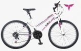 Bicicleta MTB TEC Eros, culoare alb/roz/mov, roata 26&quot;, cadru din otel Cod:222623000111