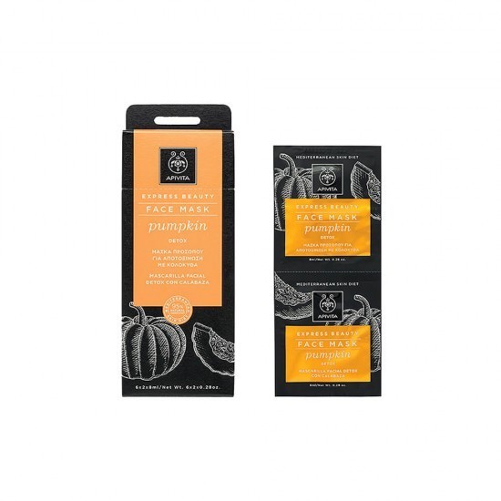 Mască facială APIVITA Express Beauty Detox cu dovleac 2x8ml