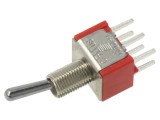 Comutator Basculant DPDT ON-ON 2A/250VAC E-SWITCH 100DP1T1B1M2QE