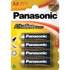 Panasonic baterii lr6 aa alkaline bronze 4 buc. la blister foto